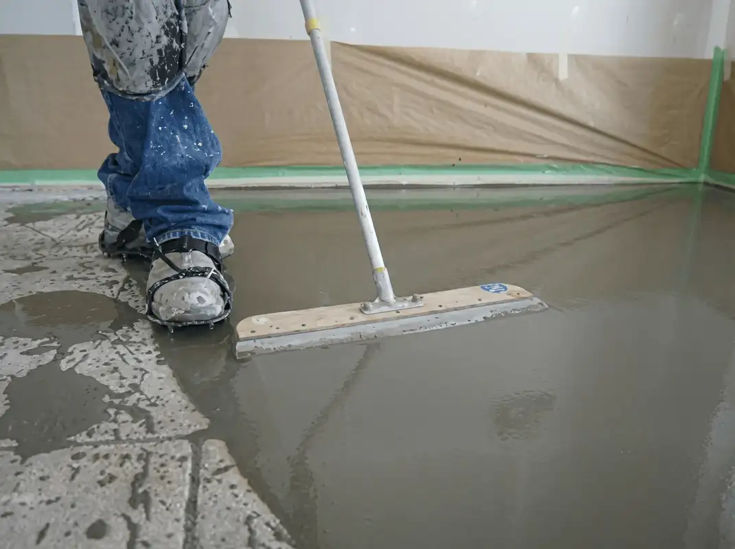 Uneven floor being professionally repaired in Hollywood, FL